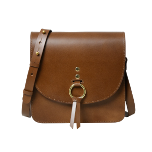 Divine's Classic Brown Ring Detail Crossbody Bag