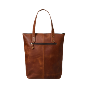 Divine's Classic Tan Leather Tote Bag