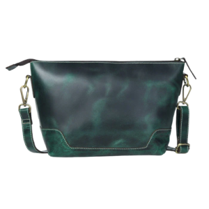 Divine's Deep Green Leather Shoulder Crossbody Bag