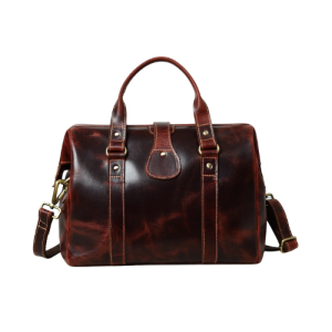 Divine's Vintage Brown Leather Duffel Travel Bag